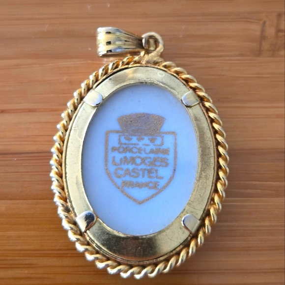 Limoges Porcelain pendant - Picture 5 of 5